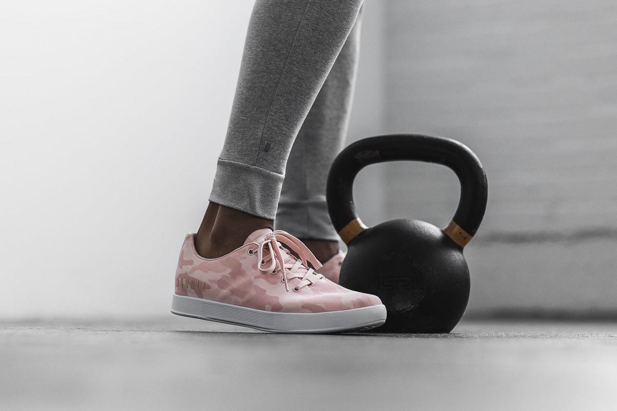 Nobull Canvas Women's Trainers Rose Camo | Australia (KM4327)